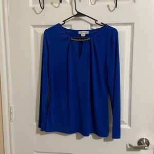 Blue long sleeve top